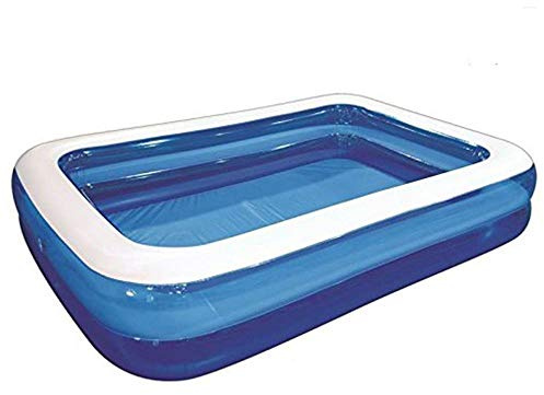 Hillington 8.5ft Inflatable Swimming Pool - Outdoor Paddling Pool for Kids and Adults - Quick Set Rectangular Inflatable Pool Garden with Durable Vinyl, Fast Inflation, Safety Valve, Hose Adaptor