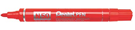Pentel N50 with Aluminium Body, Red (Pack of 12)
