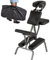 tectake® Massagestuhl klappbar, ergonomischer Hocker ohne Armlehne, Mobile Portable Behandlungsliege zusammenklappbar, Massage Stuhl mit Zubehör Tragetasche - schwarz