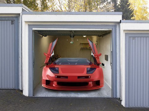 Pfiffig-Wohnen Garagentor Fotoplane Sportwagen