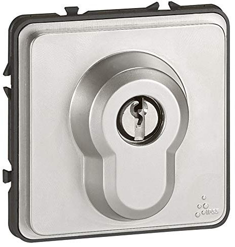Legrand 077875 Soliroc IK10 IP54 Interrupteur à Clé, 3 Positions, 6A, 250V