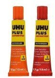 Zweikomponenten-Epoxidharzkleber UHU® plus sofortfest, Inhalt 35g, 5er-Pack