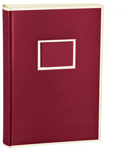 Semikolon 351119 300 Pockets Album - 22,5 x 32,8 cm - 100 Seiten cremefarben, für 300x 10x15 Fotos - burgundy dunkel-rot