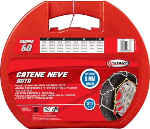 Start Juego de dos cadenas para nieve de 9 mm de grosor, grupo 60