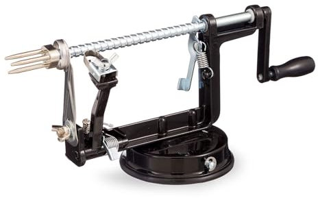 Totally Addict KU6008 Apfelschneider, Edelstahl, schnell, effizient, zufällige Farbauswahl, Metall, Rot/Schwarz/Violett/Grün, 30 x 10,5 x 13,4 cm