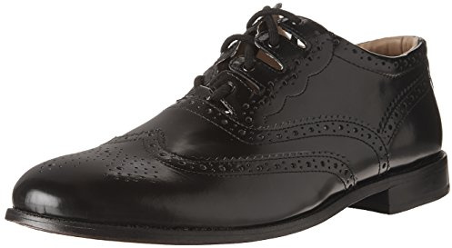 Highlander Leather Ghillie Brogue Kilt Shoes: Traditional Scottish Piper & Highland Wedding Shoes with Extra Long Laces & Tassels - UK Sizes Black