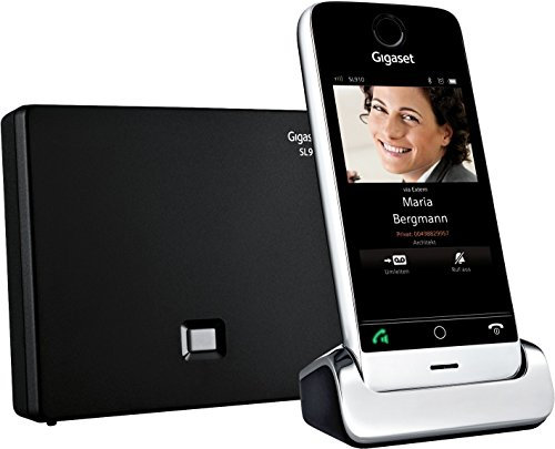Gigaset SL910 Telefon - Schnurlostelefon / Mobilteil - mit Farbdisplay / Design Telefon / schnurloses Telefon - Freisprechen - schwarz