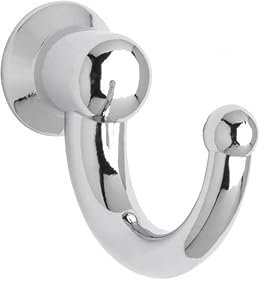 SIRO Kleiderhaken Passau, Schlicht, Druckguss chrom glänzend, 22 mm x 29 mm x 12 mm, 744/ZN1