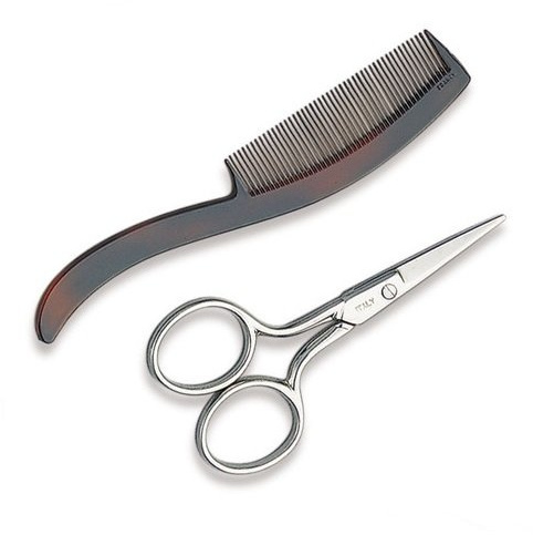 Ultra 3 1/2 Inch Mustache Scissors and Comb
