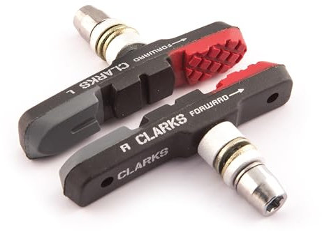 Clarks Elite Mountain Bike/Hybrid Rim Brake Pads - Pair of 72mm Triple Contour, All-Weather Brake Pads Compatible with All Brands, Black