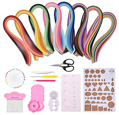 Yosoo 960 Streifen 5mm Papier Quilling DIY Craft Kit Board Form Crimper Kamm Werkzeuge