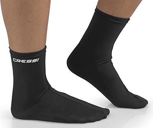 Cressi Fins Socks Black - Socken für Menschen, die in ihren Flossen leben und die perfekte Passform einer vollen Fußflosse benötigen, Schwarz, für Erwachsene Unisex