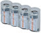 STORACELL by PowerPax Slimline CR123 4er Pack Akku Caddy, orange
