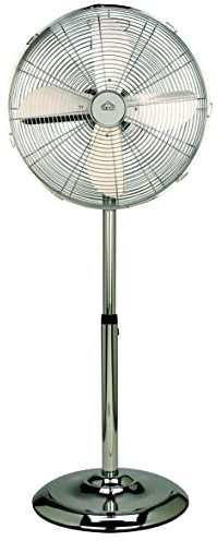 DCG - VENTILATORE INOX 40 CM. Oscillazione orizzontale, 3 velocità, alta qualità di finitura. Sicuro piedistallo di sostegno e minimo rumore.