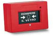 PULSANTE MANUALE A ROTTURA VETRO C/CIRCUITO DI INDIRIZZO.