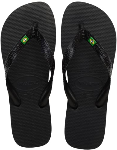 Havaianas – Brasil 4000032, Tongs Mixtes pour Adulte - Noir - Noir, 7-8 D(M) US / 39-40 BR EU