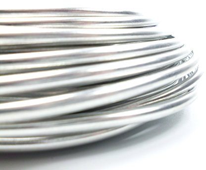 Deko-Versandshop Aluminiumdraht 5mm Ø ca. 19m Silber