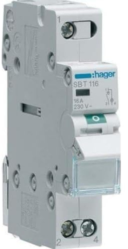 Hager SBT116 Ausschalter, Plastic, grau