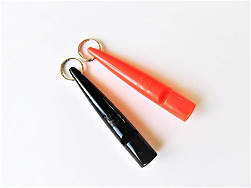 acme New 210.5 Dog Whistle (Pair - Black and Day-glo Orange)