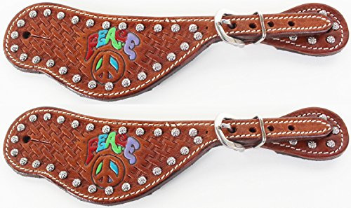 CHALLENGER Horse Western Riding Cowboy Boots Leather Spur Straps Tack 7465