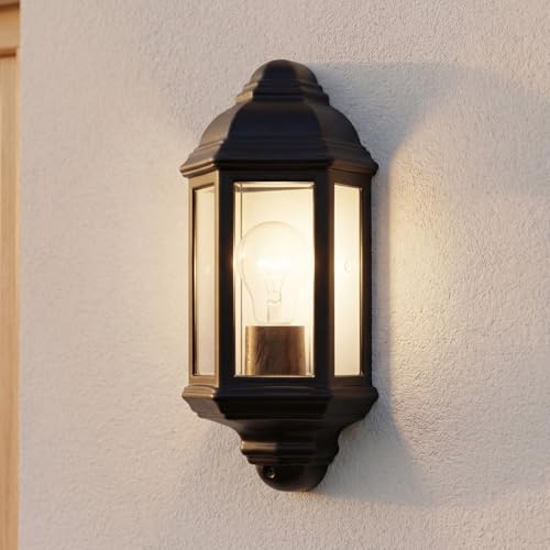 Licht-Erlebnisse Elegante Schiffsleuchte in schwarz Außenleuchte E27 max. 60W, LED geeignet Wandlampe Hofleuchte Gartenleuchte Gartenbeleuchtung
