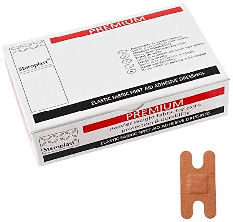 Steroplast Premium Fabric Plasters - Knuckle (x50) Beige 7.5cm x 4cm (Knuckle)
