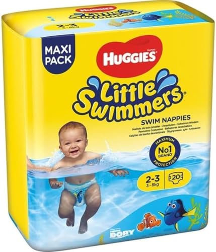 Huggies Little Swimmers Schwimmwindeln, Größe 2-3 (3 - 8 kg), 1 Packung mit 20 Stücke