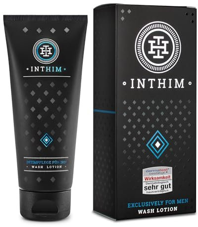 IntHim Antibakterielle Intim Waschlotion Herren - pH-Hautneutrale Intimpflege Männer bei Juckreiz, trockener Haut & Ideal nach dem Sport (1 x 200ml)
