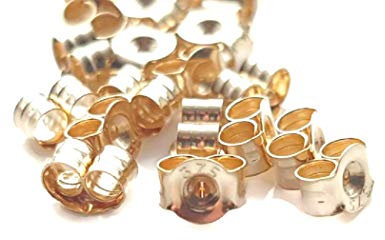 9ct Gold Butterfly Earring Backs .375 ~ Push Fit x 3 Pairs(6) 4mm Small