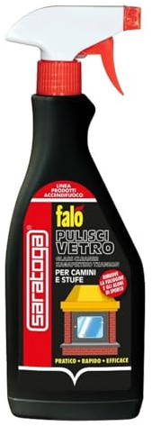 Saratoga Falò Pulisci Vetro Spray, Detergente Potente per Camini e Stufe, Pulito sicuro in pochi minuti, 500ml