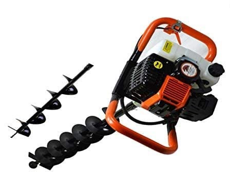 Bracog - Taladro de tierra Ahoyador 68cc 4.4cv +2 brocas 8cm y 20cm