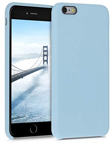 kwmobile Case Compatible with Apple iPhone 6 Plus / 6S Plus Case - TPU Silicone Phone Cover with Soft Finish - Pastel Blue