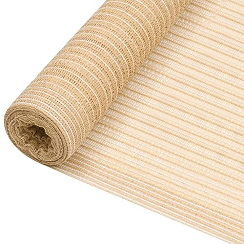 vidaXL Red de Privacidad Pantalla Balcón Jardín Patio Terraza Protector Solar Valla Malla Ocultación Toldo Duradero HDPE Beige 1x10 m 75 g/m²