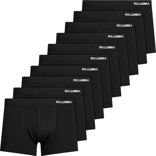 Fullluwaa Men's Boxer Shorts, 10 Pack Retro Shorts, Cotton Underwear for Men, Soft and Ideal Fit (Without Scratching Patch) | Boxers för män multipack, underkläder för män, multipack värde, bekväma, etikettfria, kalsonger män utan repor