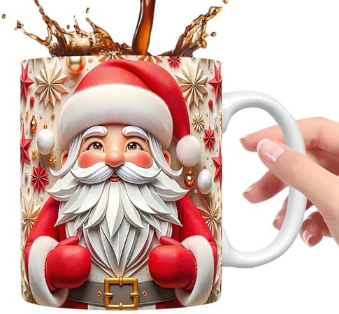 Siuwddee Tasse De Noël En Céramique - Mug Père Noël, Nouveauté Café Pour Parents Chéris Et Amis