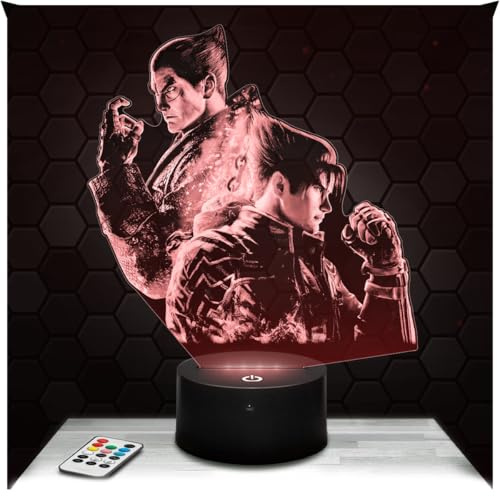 Lampephoto.fr - TeK. 8 3D Lampe, Touch Nachtlicht, Dekoration Jungenzimmer Gaming, Gamer Videospiele Geschenkidee, 3D Led Illusion Originelle Geschenkidee für Teenager