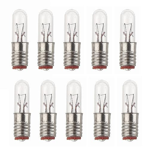 ShuoHui E5 1 W 12 V, bulbs for replacement bulb E5/E5.5 12 V, light chain candle arch, dimmable, warm white, 2400 K bulbs for light arch, Christmas, Christmas pyramid candles (5)