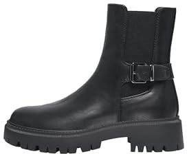 ONLY Onllizzo-2 Chelsea - Botas con hebilla para mujer, color negro, talla 4, Black, 37 EU