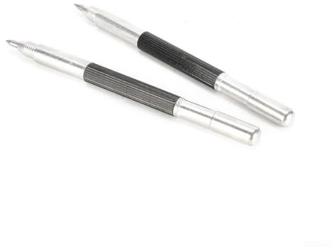 ReachMall Penna per tracciare in acciaio inox, doppia punta in carburo di tungsteno