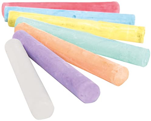 roba Malkreide Set 24 teilig für Kinder (12 weiß, 12 bunt) - Kreide Set für Tafel & Straße - Spielzeug zum Lernen & Spielen - ab 3 Jahren