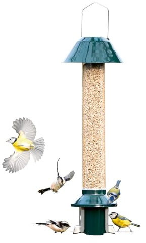 Squirrel Proof Wild Bird Feeder 2l Capacity - Roamwild PestOff 2.0 (Mixed Seed / Sunflower Heart Feeder)