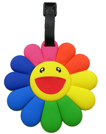 Tapp C. Travel Luggage Name Tag - Happy Face Flower