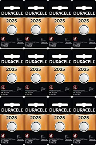 12-Pack Duracell 2025 Batteries 3.0 Volt Lithium Coin Button