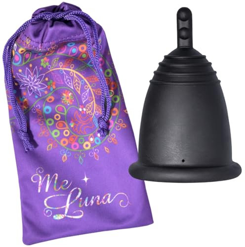Menstruationstasse Classic, Stiel, Schwarz, Größe L