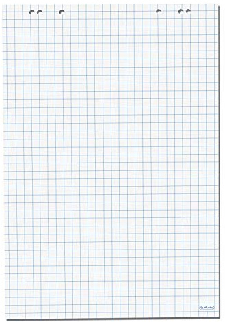 Herlitz Flipchartblock, 68x99cm (kariert/gelocht), 25 Blöcke (20 Blatt je Block)