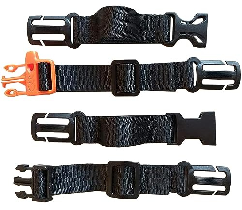 HDHYK 2 Pack Backpack Chest Strap- Nylon -Suitable for Webbing on The Backpack up to1in.(Black)