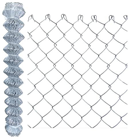 Vago-Tools Valla de malla de alambre galvanizada, 1 m x 25 m