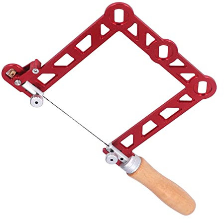 Scie à chantourner, scie à main robuste avec cadre d'adaptation et lame de rechange, outil à main de coupe multidirectionnelle pour le bois, le plastique, le caoutchouc, le métal souple(3in)