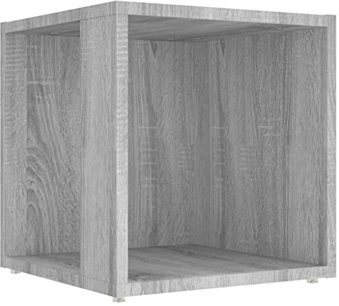 vidaXL Table d'Appoint Table Basse Bout de Canapé Meuble de Salon Salle de Séjour Intérieur Sonoma Gris 33x33x34,5 cm Bois d'Ingénierie