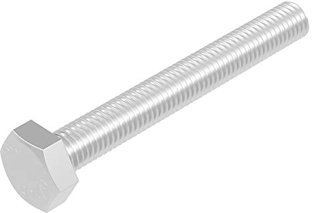 SECCARO Sechskantschraube M10 x 80 mm, Edelstahl V2A VA A2, DIN 933 / ISO 4017, Außensechskant, 20 Stück